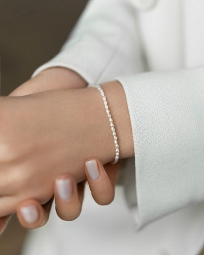 Bracelet with micro pearls