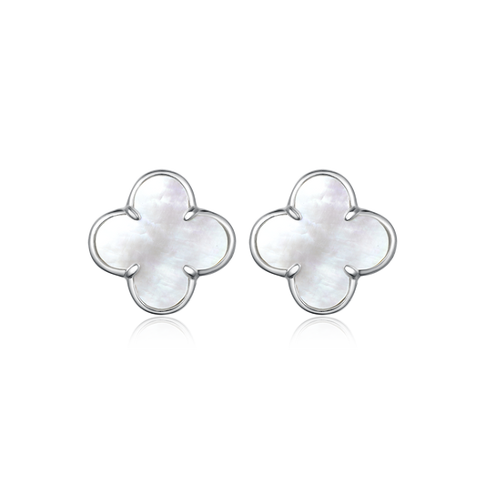 Clover earrings with mother of pearl