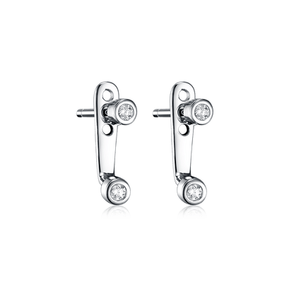 Earrings-jackets Dots