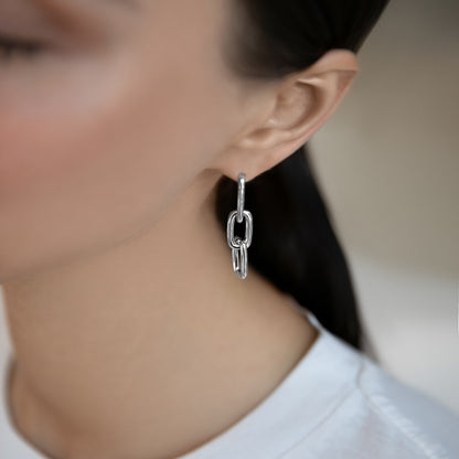 Chunky link earrings