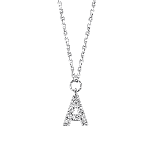 Necklace with letter A 40 cm
