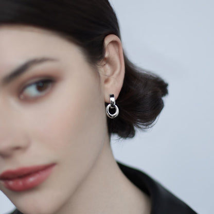 Earrings with removable part