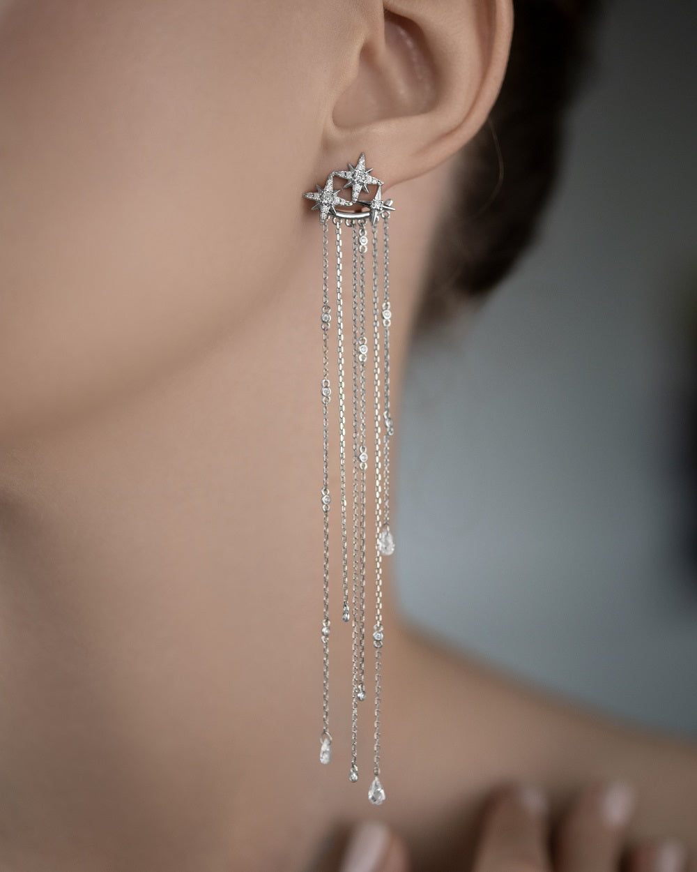 Long Jacket Earrings Polar Star