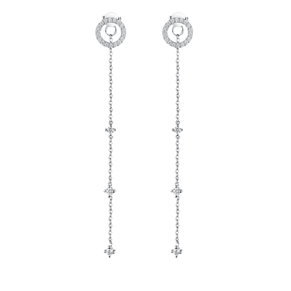 Circle earrings with pendant part