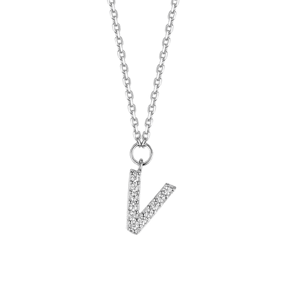 Necklace with letter V