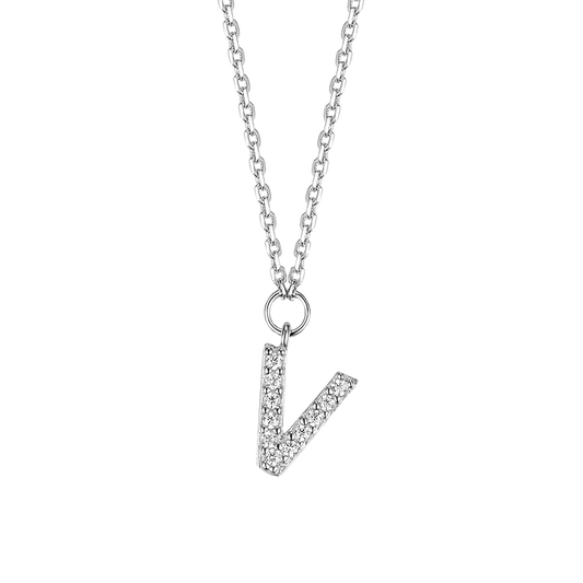 Necklace with letter V
