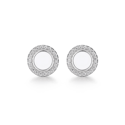 Stud earrings Outline with enamel