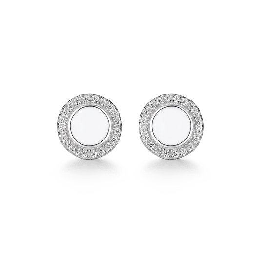Stud earrings Outline with enamel