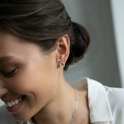 Stud earrings Circles 9 mm