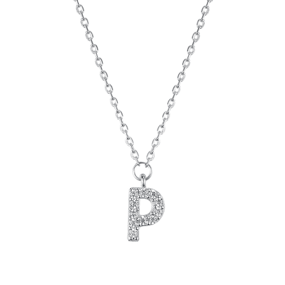 Necklace with letter P 40 cm