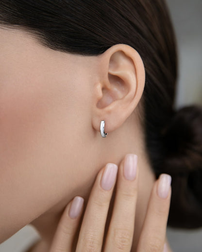 Huggies-earring with enamel 12 mm