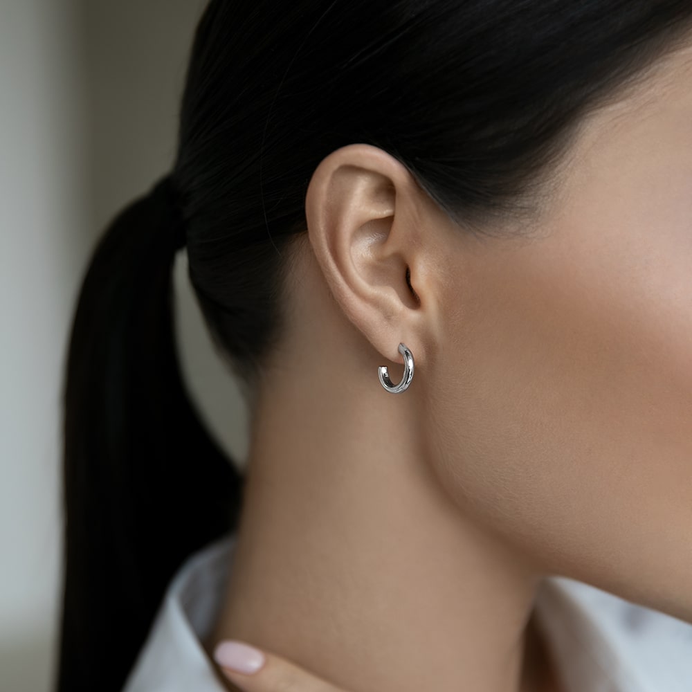 Hula hoop earrings 1.4 cm
