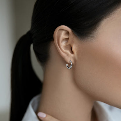 Hula hoop earrings 1.4 cm