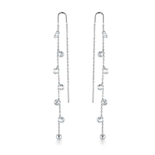 Earrings-broaches Dew drops with lock