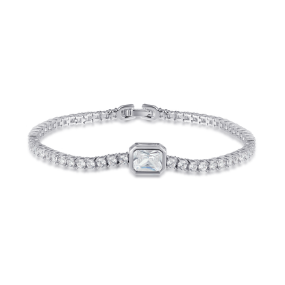 Tennis Bracelet with Princess Cut Stone