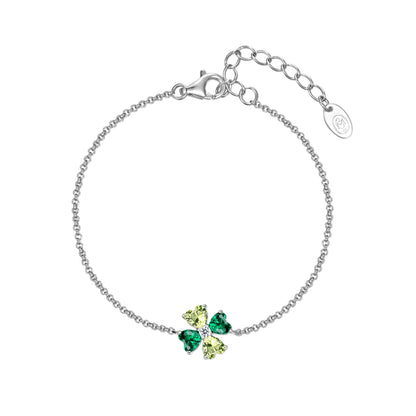 Bracelet Lucky with green stones