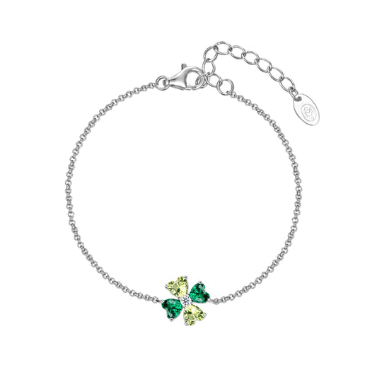 Bracelet Lucky with green stones