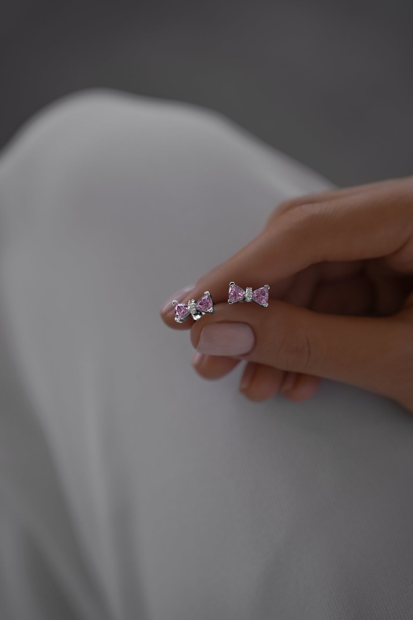 Earstuds Pink bow