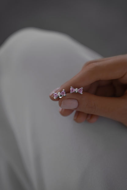 Earstuds Pink bow