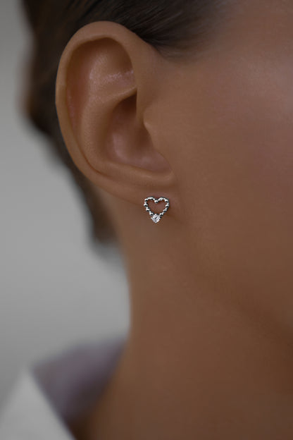 Earstuds Tiny hearts