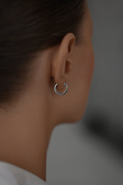 Earrings Circles on huggies