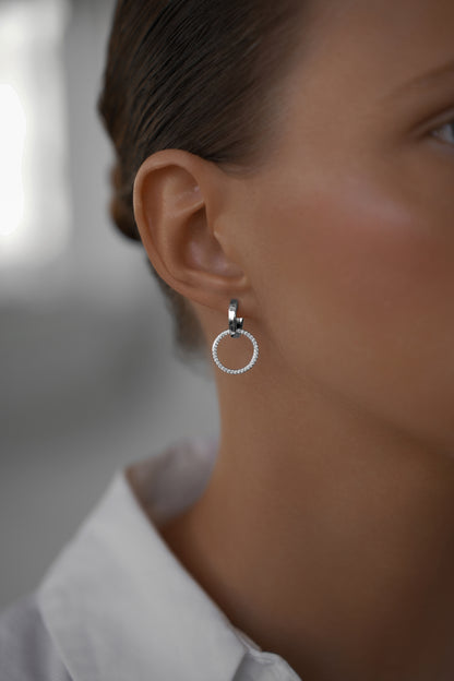 Earrings Circles on huggies