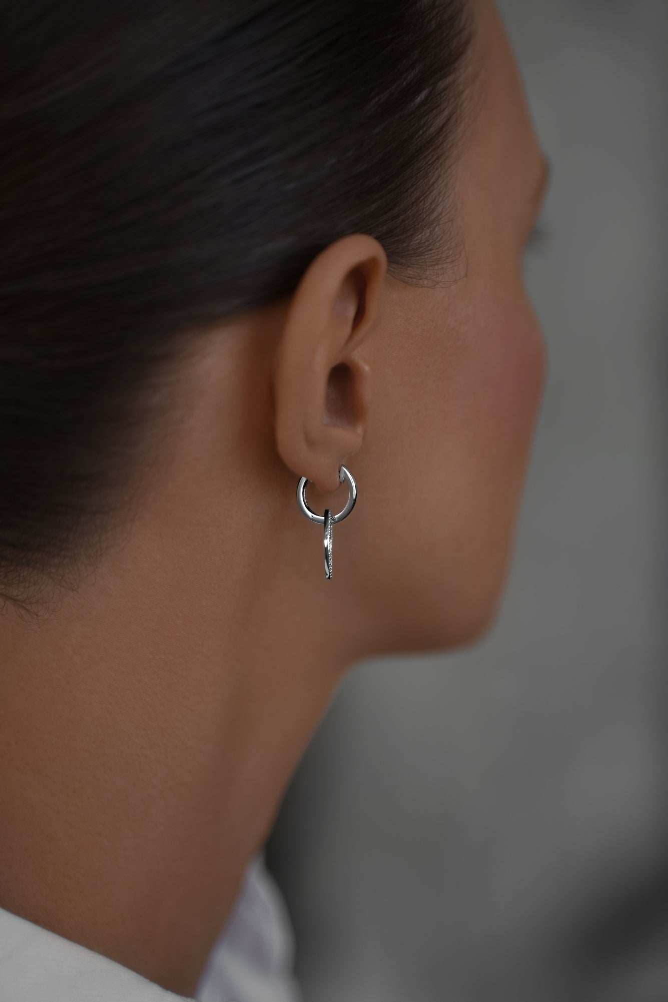 Earrings Circles on huggies