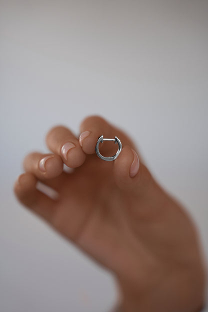 Earrings Circles on huggies