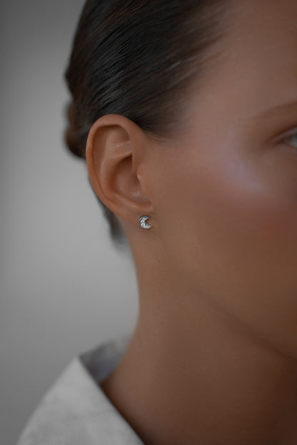 Earstuds moon and star