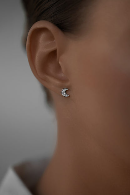 Earstuds moon and star