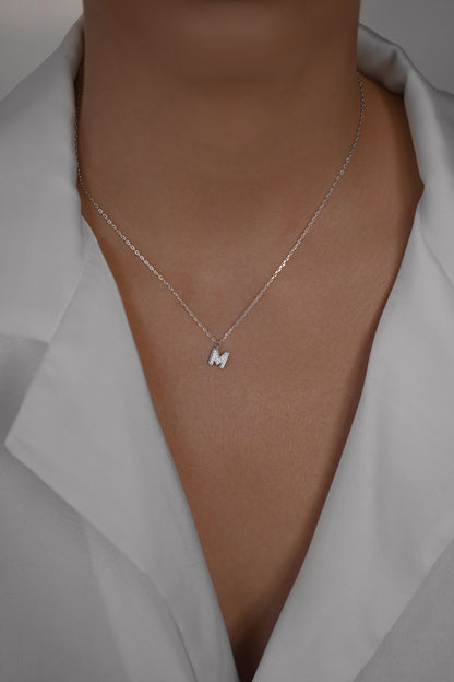 Necklace with letter M