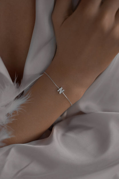Bracelet with letter N
