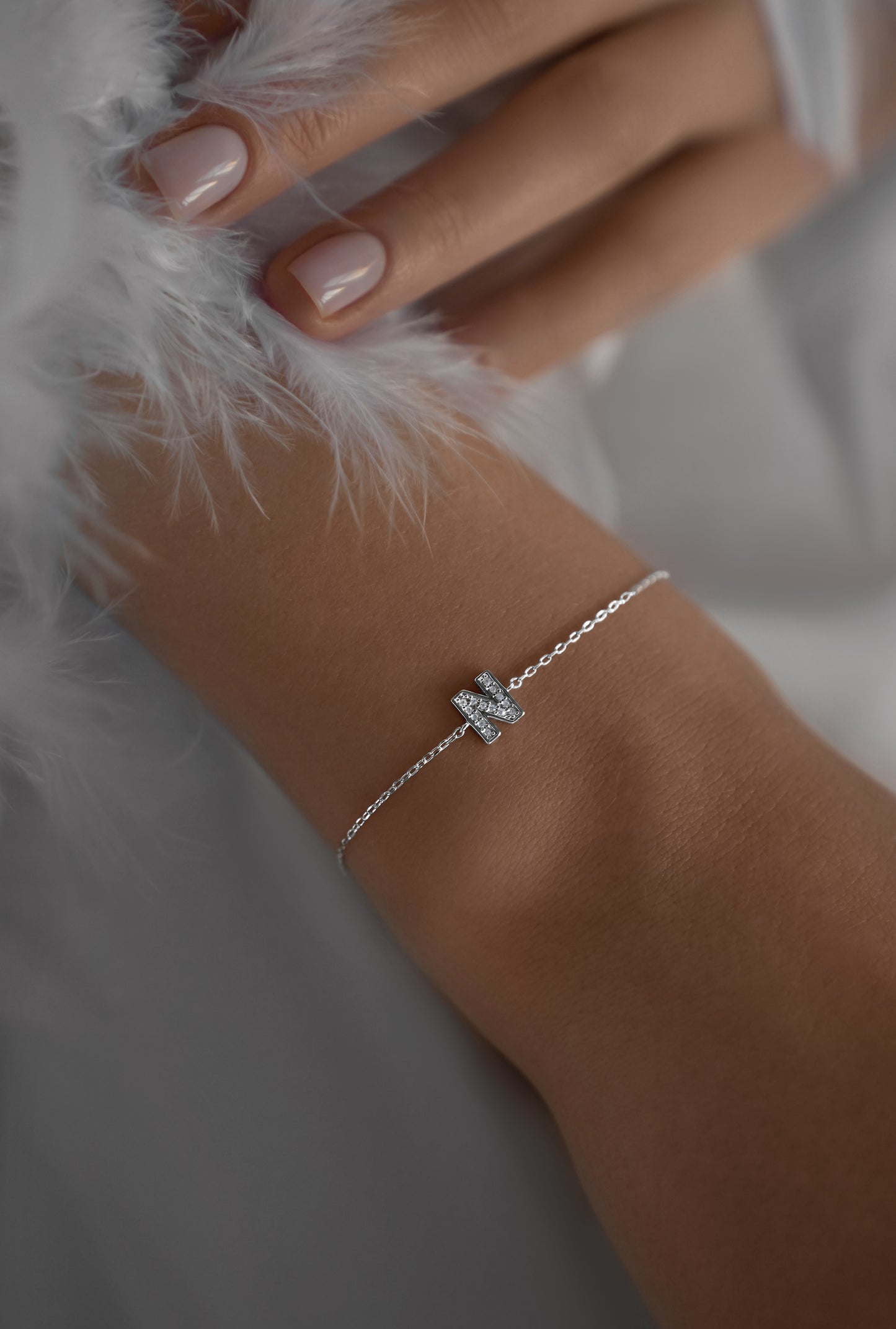 Bracelet with letter N