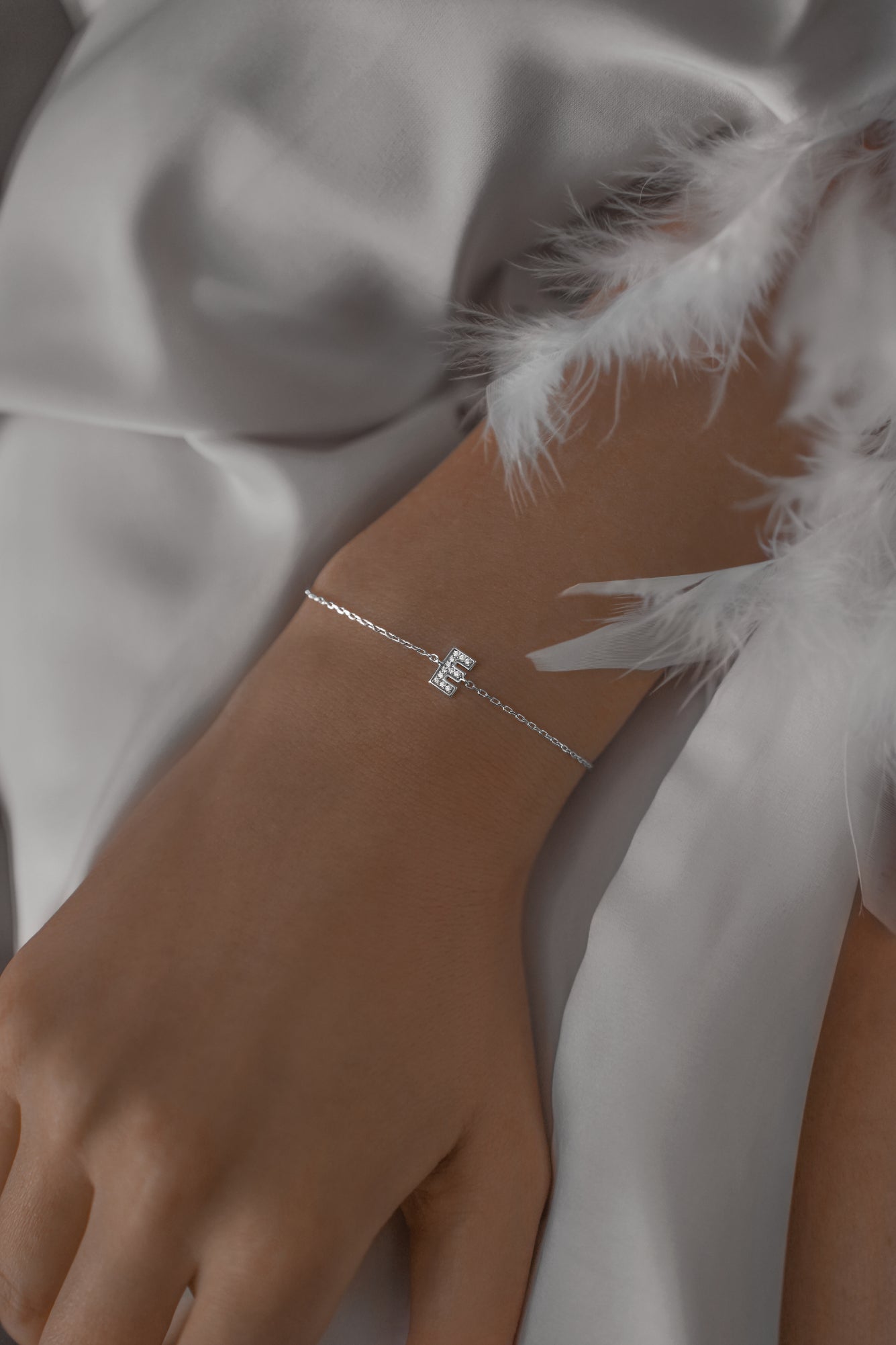 Bracelet with letter E