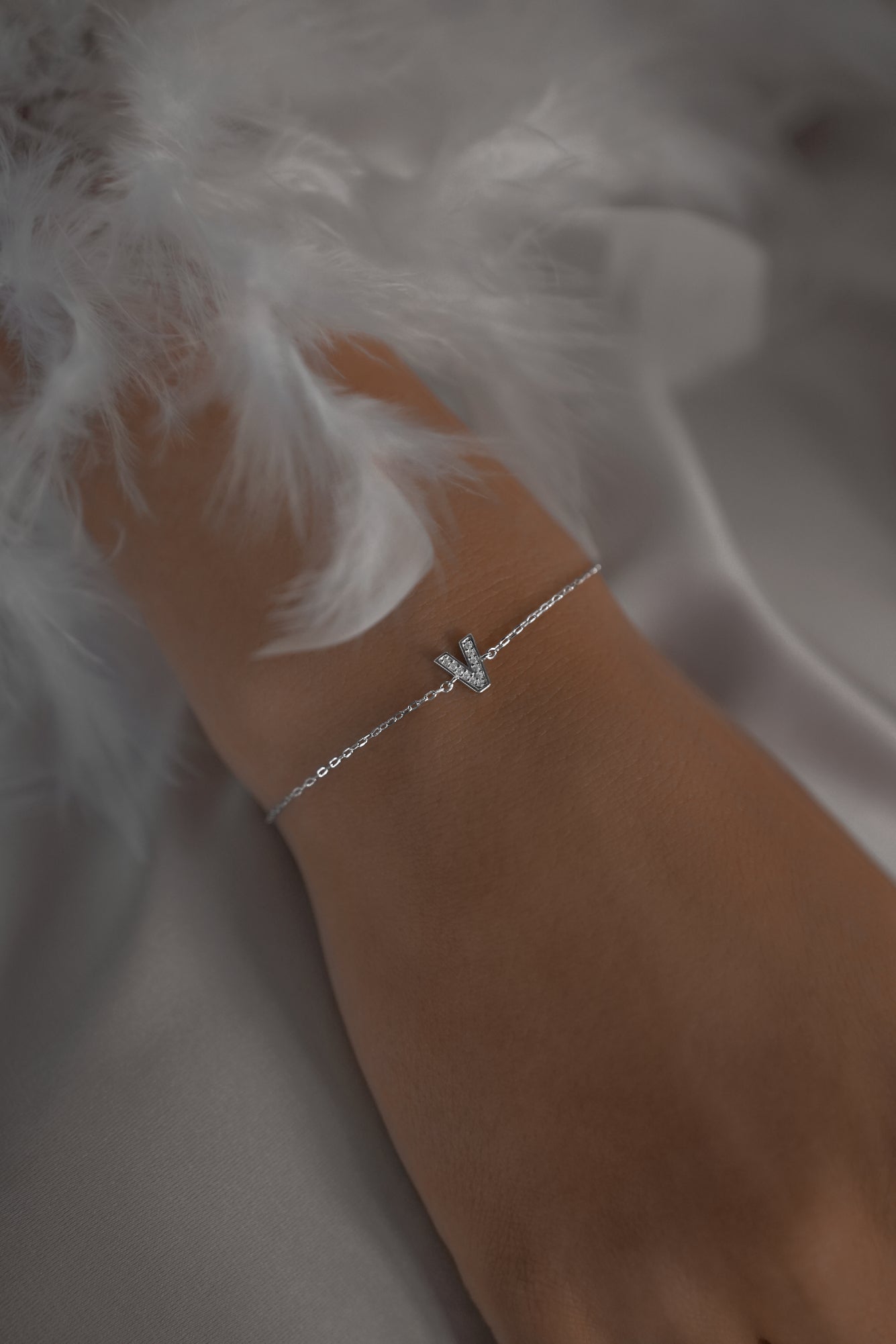 Bracelet with letter V