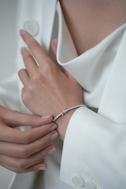 Tennis bracelet with 2mm stones