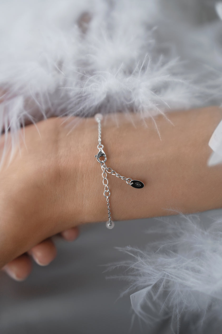 Bracelet Pink quartz Clover