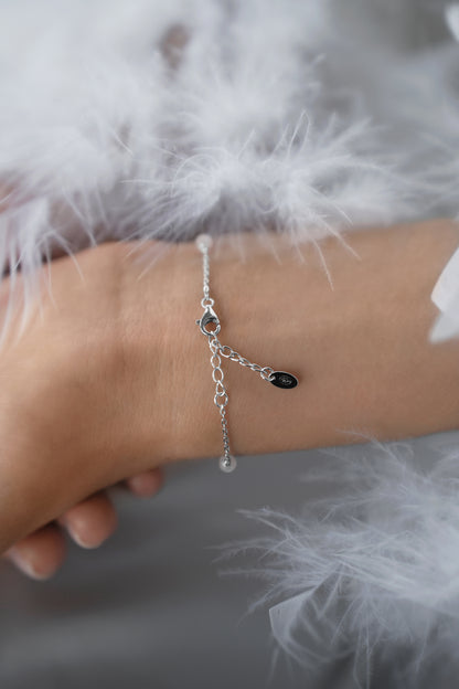 Bracelet Pink quartz Clover