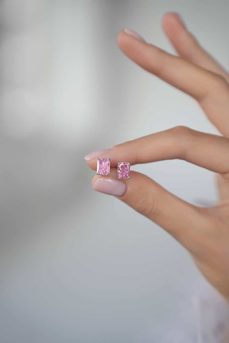 Earstuds Princess Pink CZ