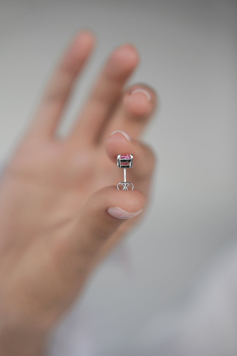 Earstuds Princess Pink CZ