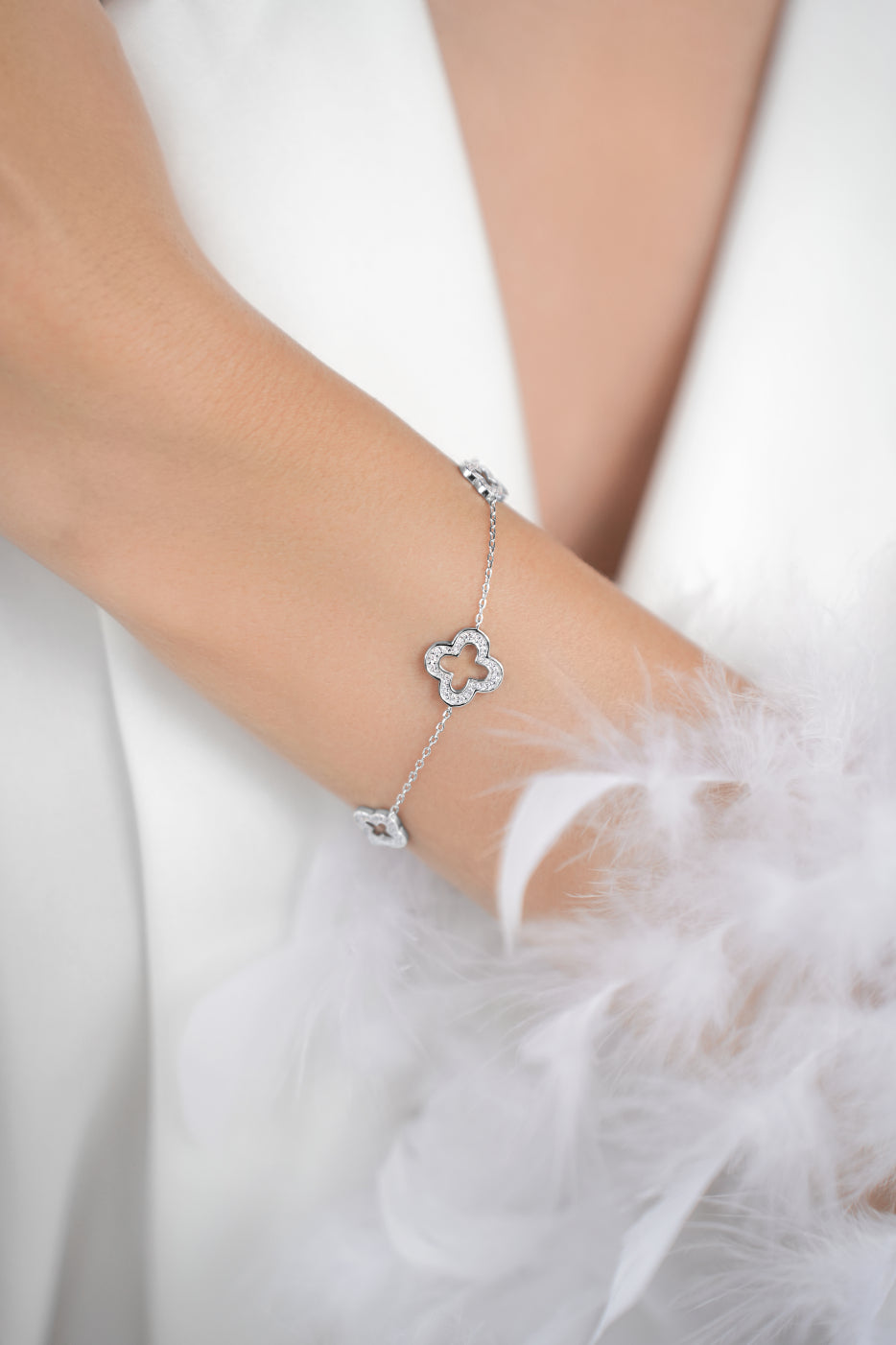 Triple Lacy Clover Bracelet