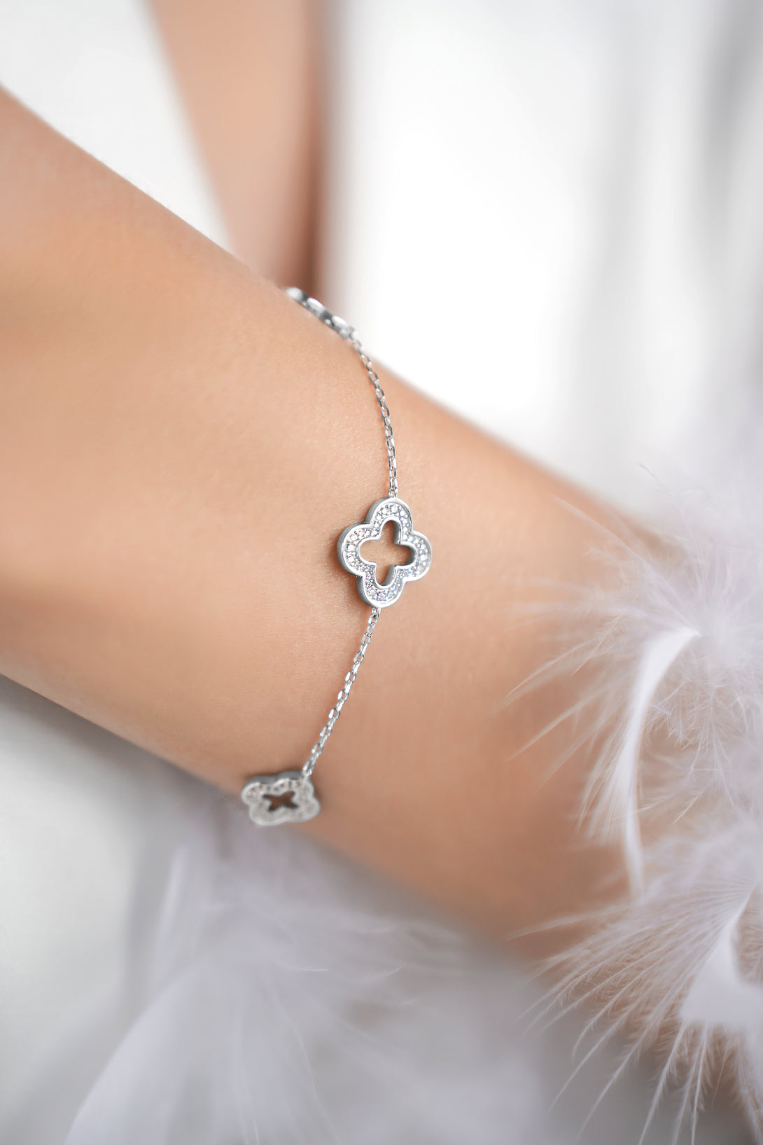 Triple Lacy Clover Bracelet