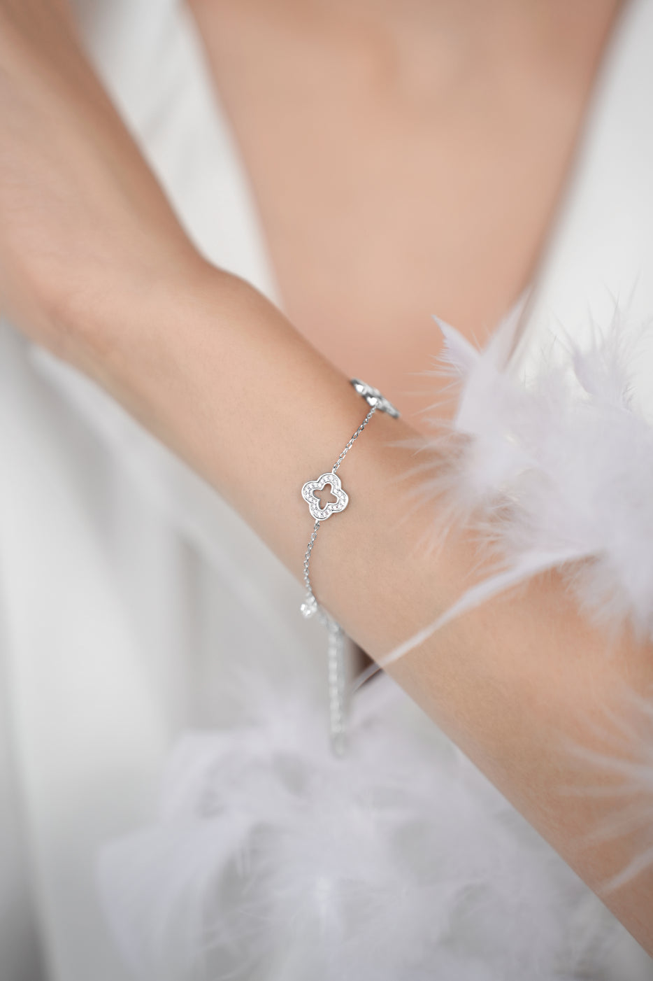 Triple Lacy Clover Bracelet