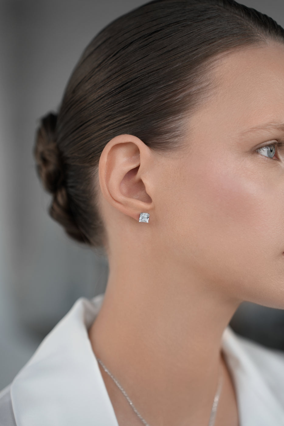 Earstuds Princess cut CZ