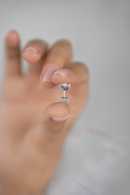 Earstuds Princess cut CZ
