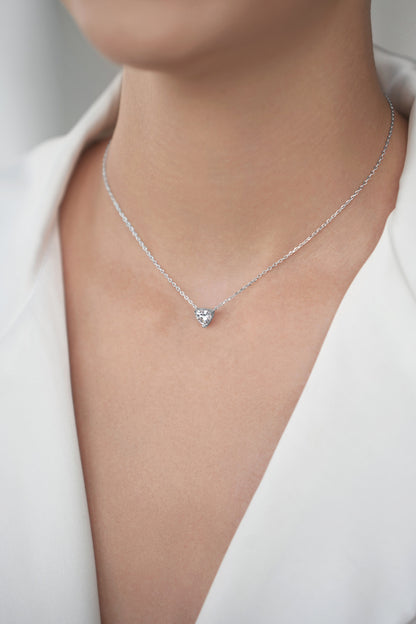 Necklace Heart cut CZ