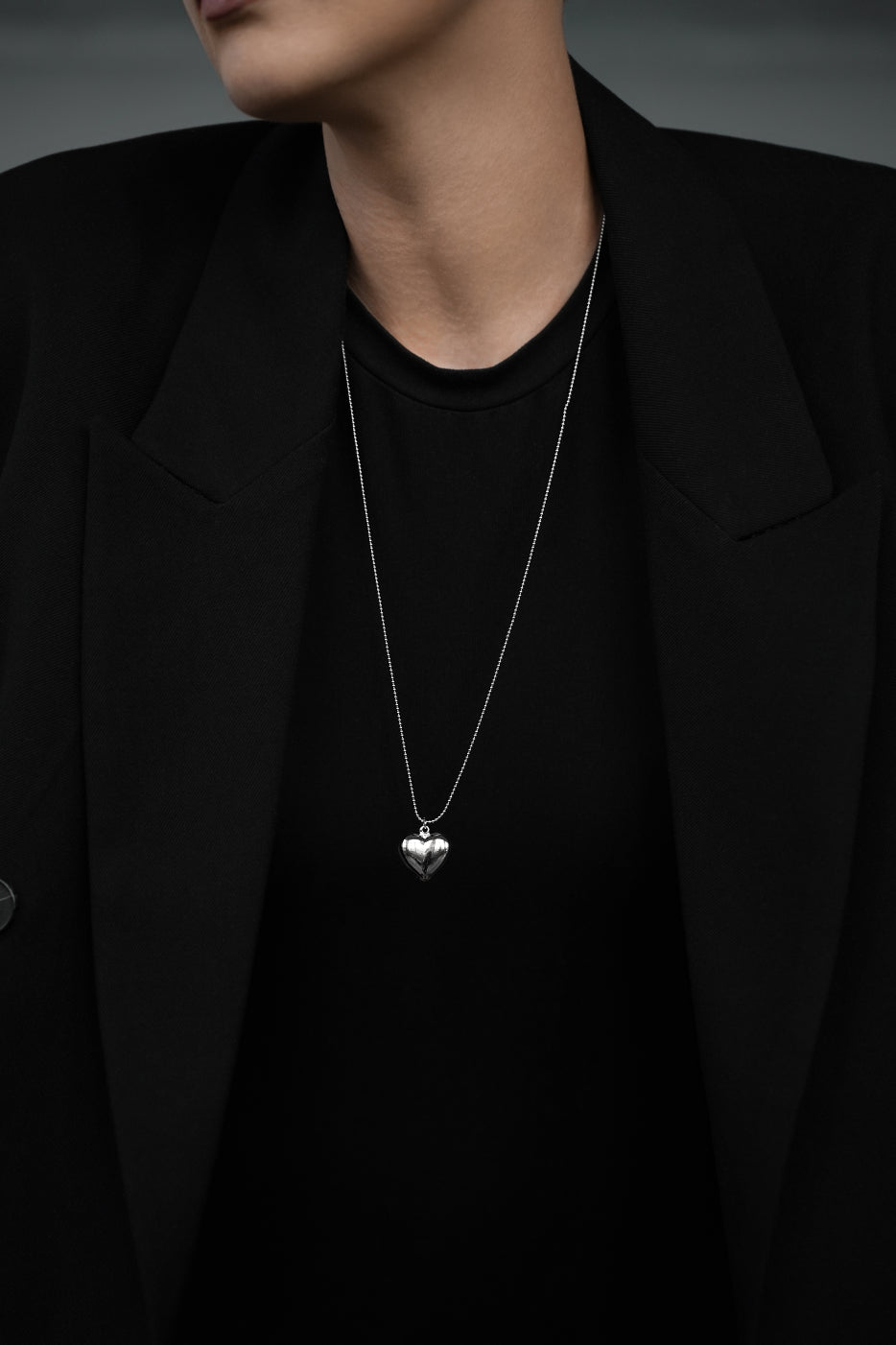 Necklace Buble heart 70 cm