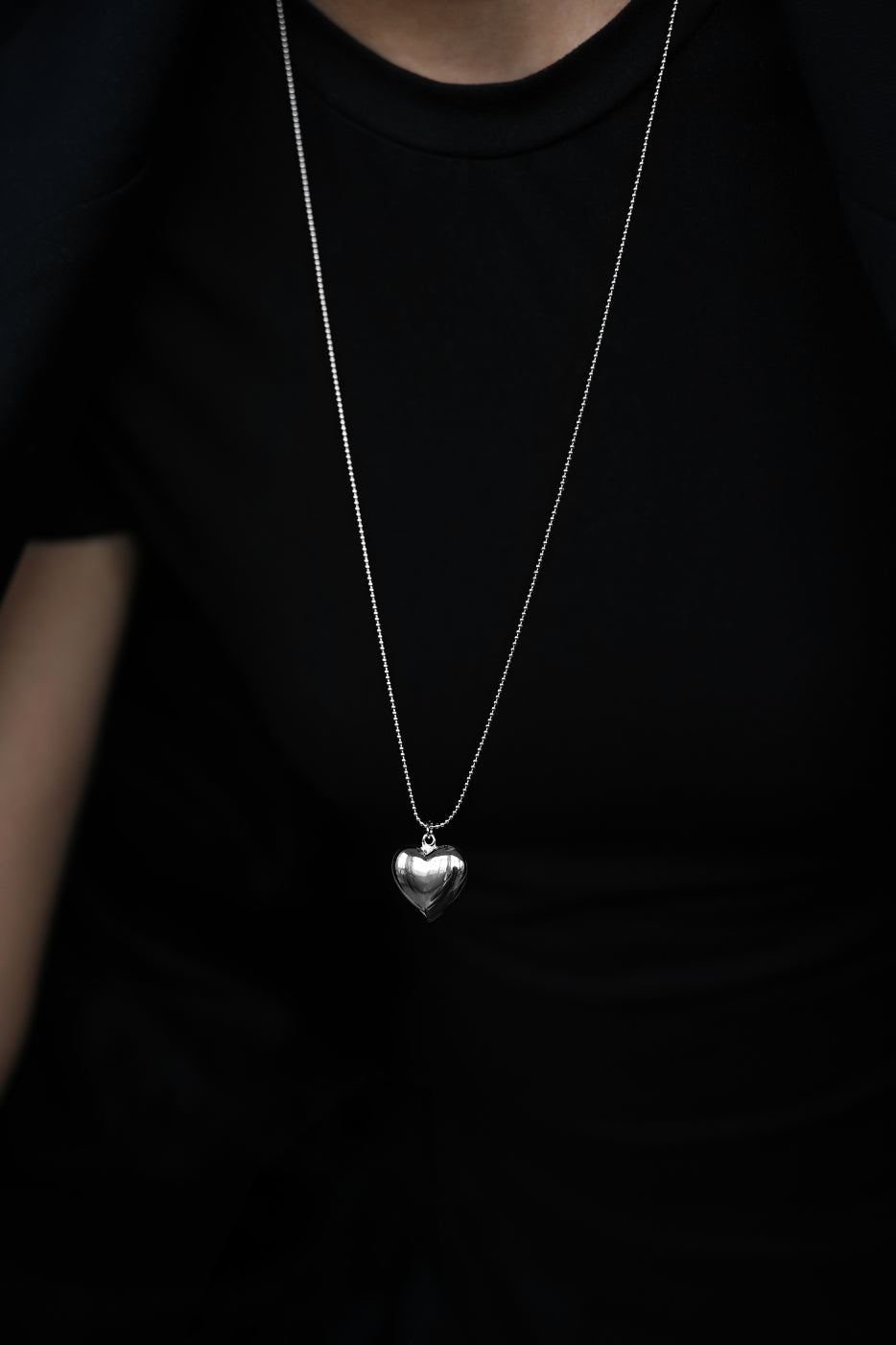Necklace Buble heart 70 cm