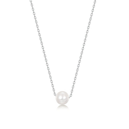 Necklace Natural round 6 mm fresh water pearl