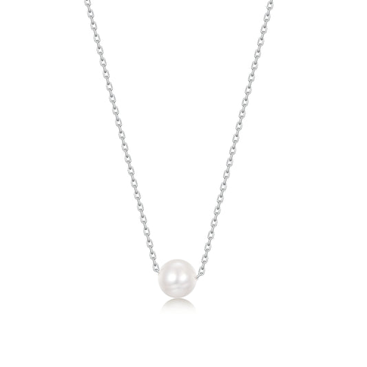 Necklace Natural round 6 mm fresh water pearl